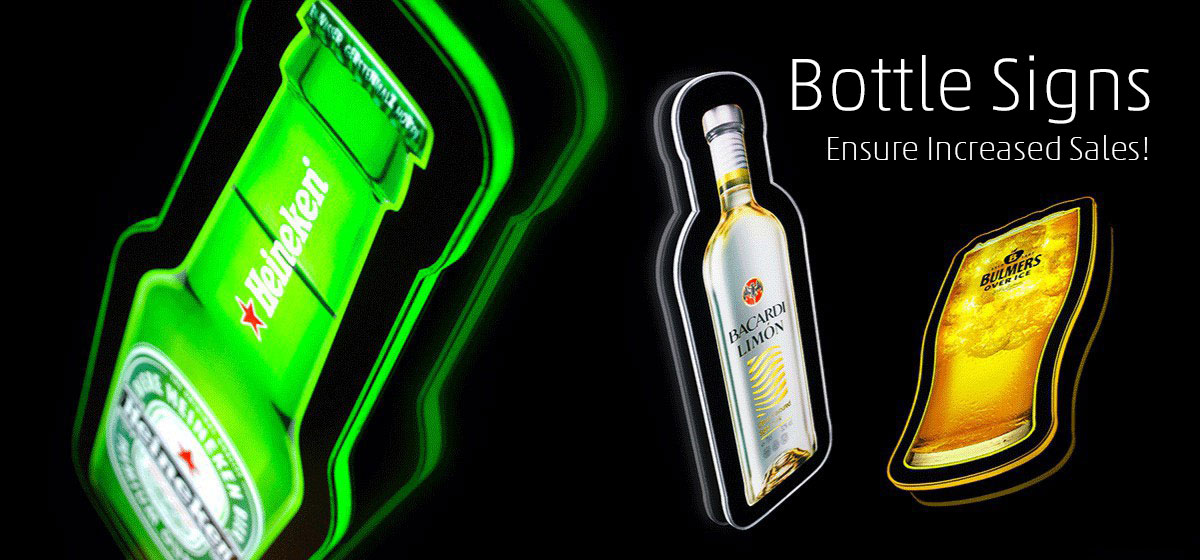 LED Bottle Signs